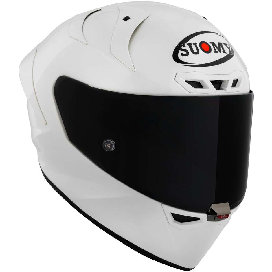 Casque Moto Intégral Racing Suomy S1-XR GP PLAIN Blanc FIM