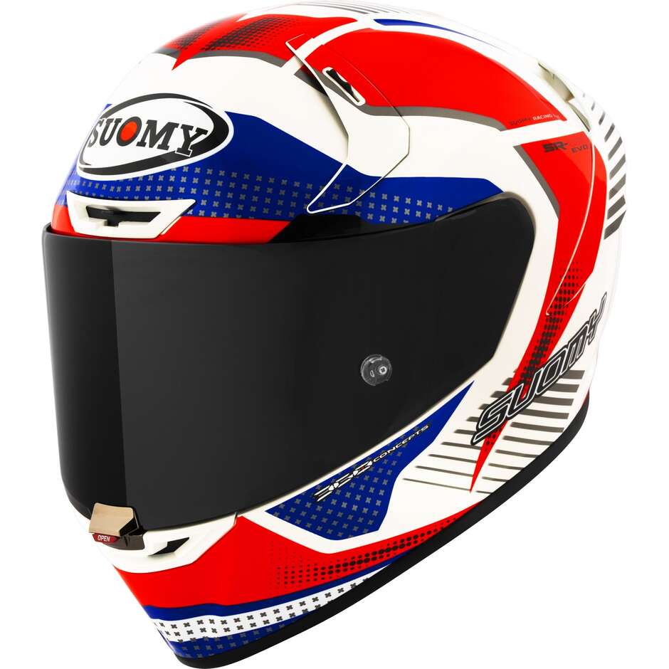 Casque Moto Intégral Racing Suomy SR-GP EVO AIRSPEED Rouge Bleu
