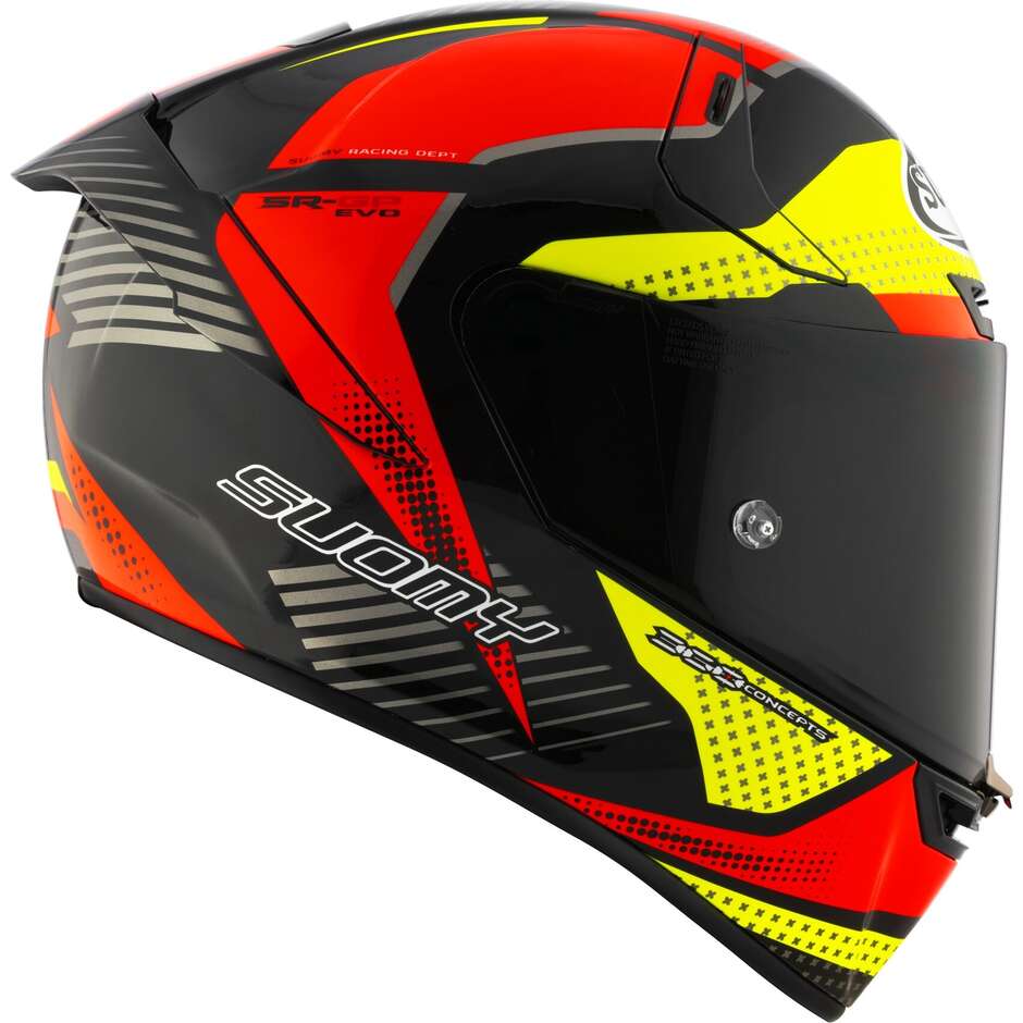 Casque Moto Intégral Racing Suomy SR-GP EVO AIRSPEED Rouge Jaune