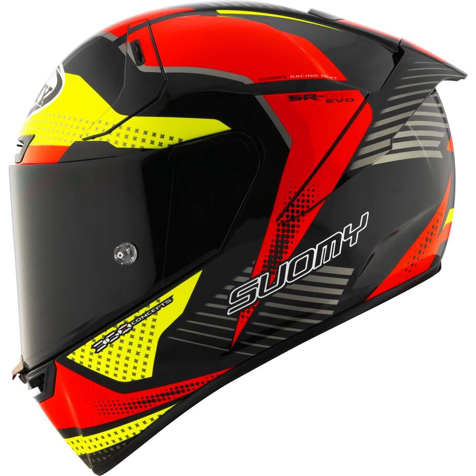 Casque Moto Intégral Racing Suomy SR-GP EVO AIRSPEED Rouge Jaune