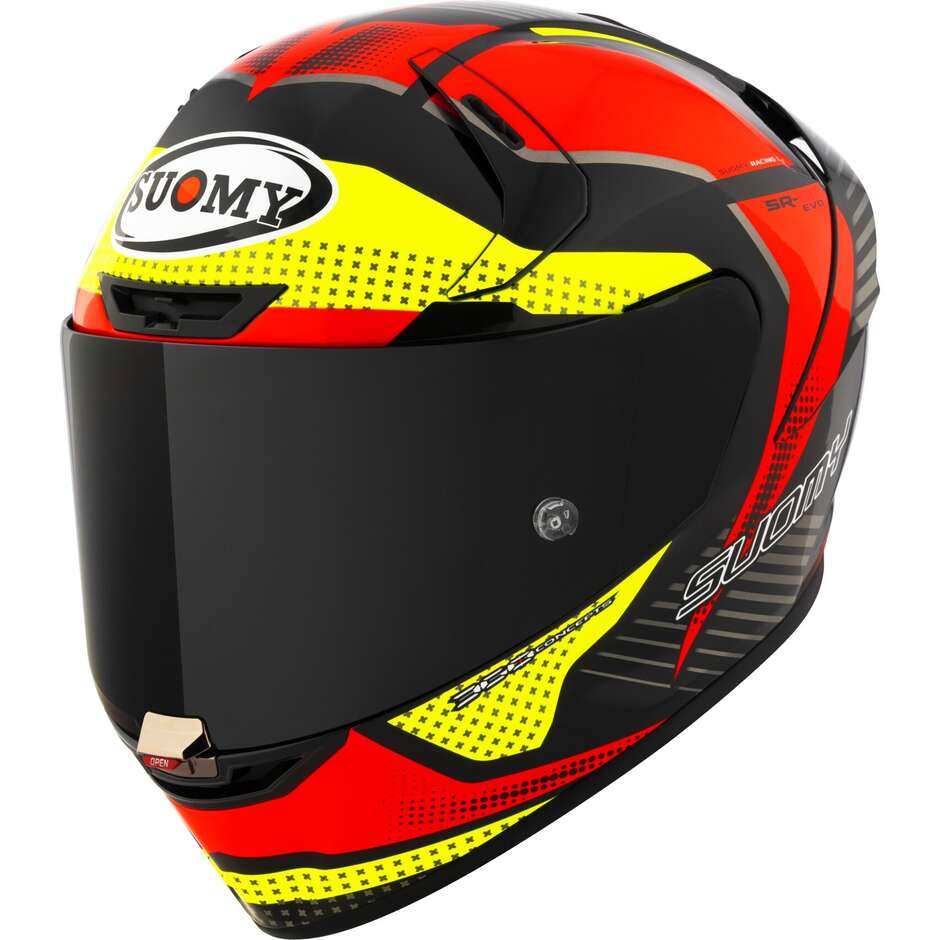 Casque Moto Intégral Racing Suomy SR-GP EVO AIRSPEED Rouge Jaune