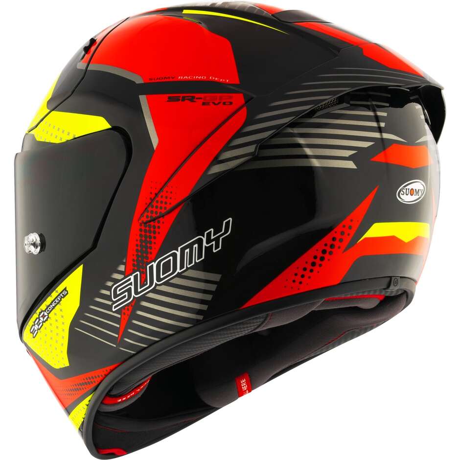 Casque Moto Intégral Racing Suomy SR-GP EVO AIRSPEED Rouge Jaune