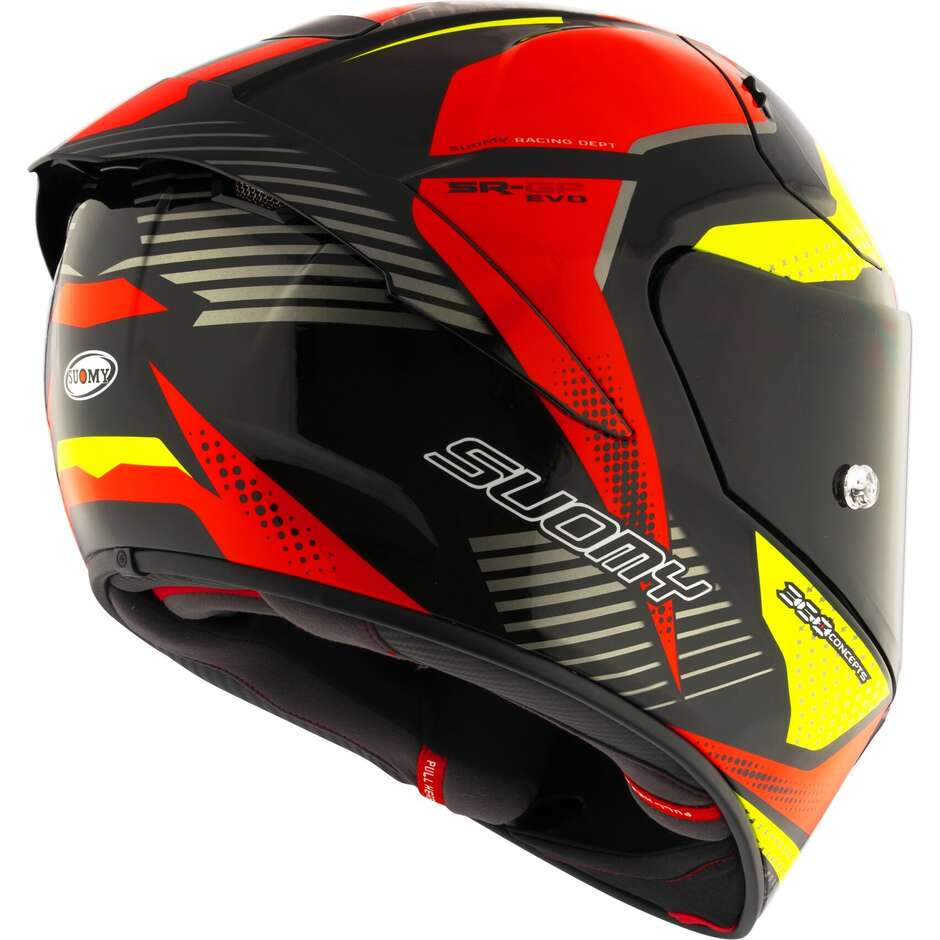 Casque Moto Intégral Racing Suomy SR-GP EVO AIRSPEED Rouge Jaune