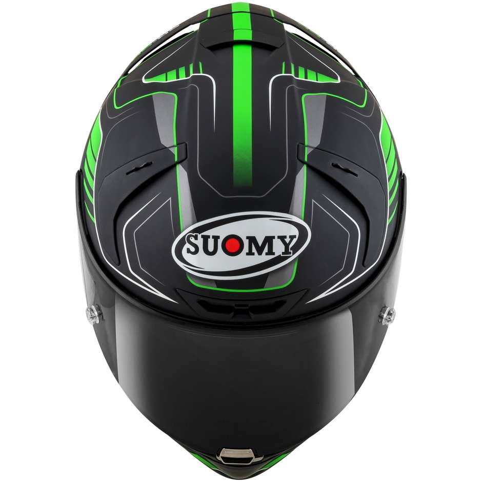 Casque Moto Intégral Racing Suomy SR-GP GAMMA Noir Vert Opaque