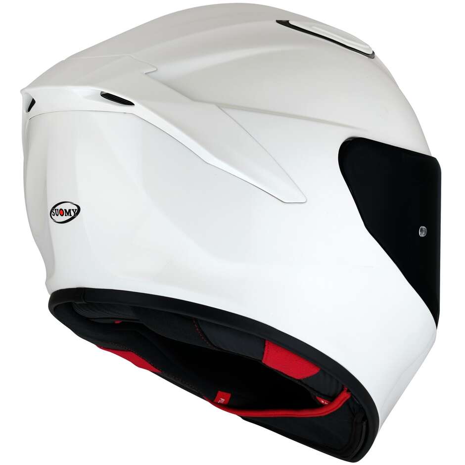 Casque Moto Intégral Racing Suomy TRACK-1 PLAIN Blanc