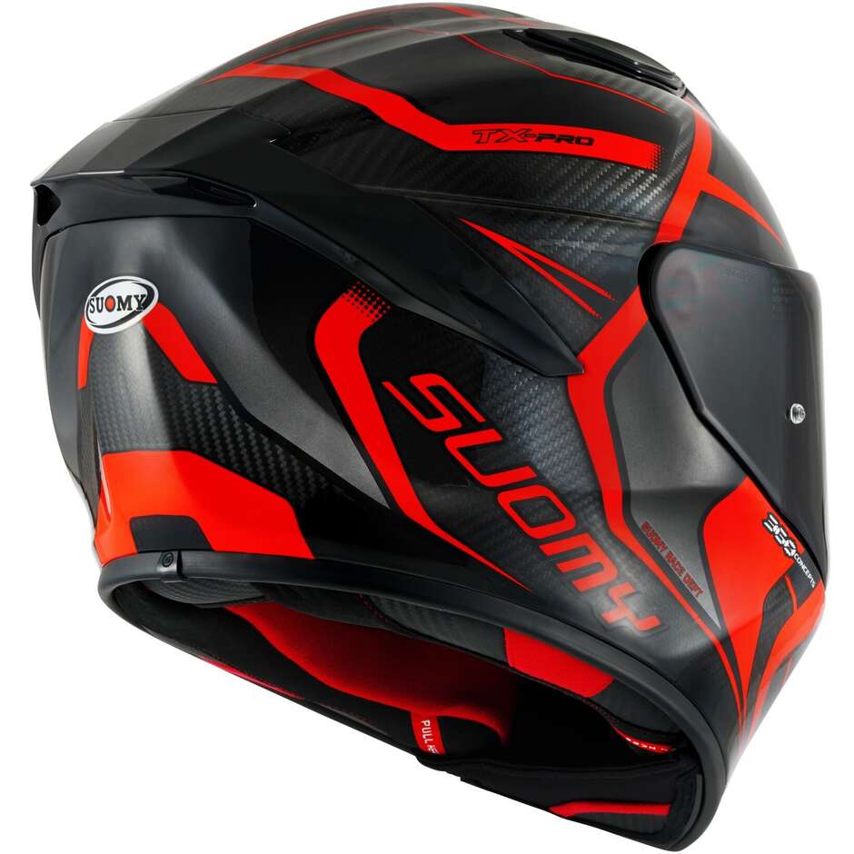 Casque Moto Intégral Racing Suomy TX-PRO ADVANCE Rouge Fluo