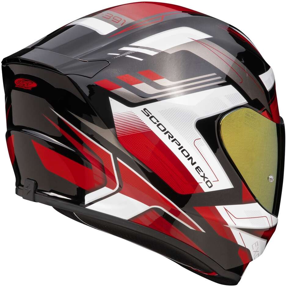 Casque moto intégral Scorpion EXO-391 CAPTOR noir rouge