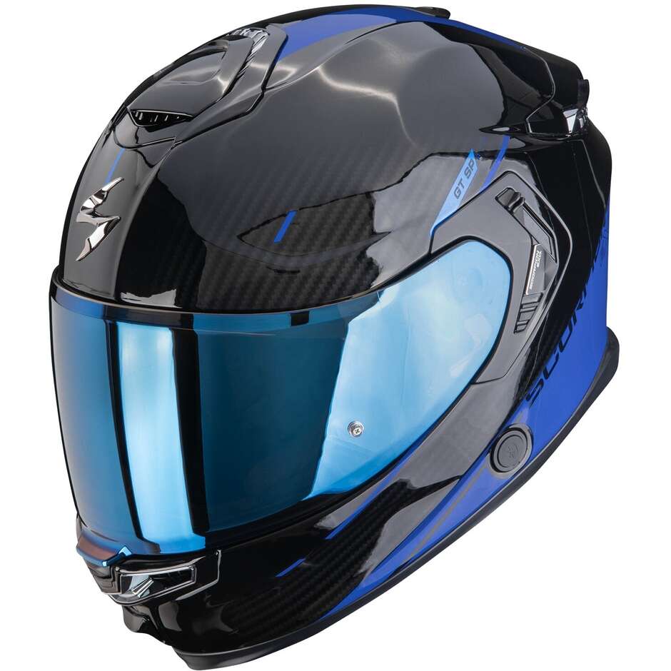 Casque moto intégral Scorpion EXO-GT SP AIR ASPHALT Noir Bleu