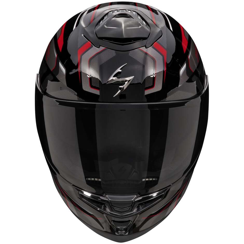 Casque moto intégral Scorpion EXO-GT SP AIR AUGUSTA noir gris rouge