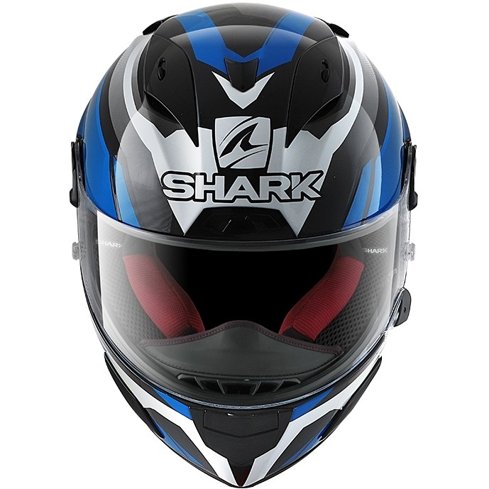 Casque Moto Intégral Shark RACE-R PRO ASPY Fibre Noir Bleu Jaune