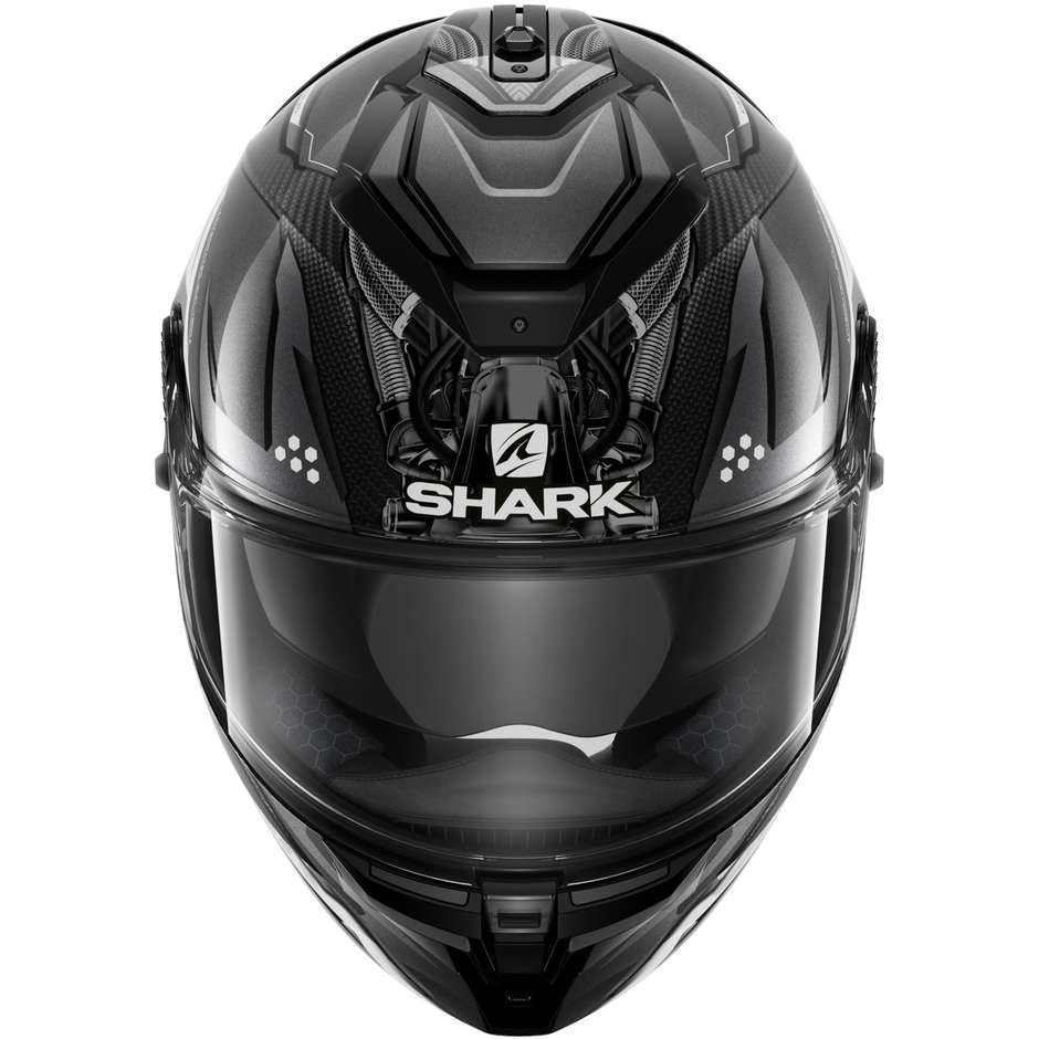 Casque Moto Intégral Shark SPARTAN GT CARBON URIKAN Anthracite Blanc