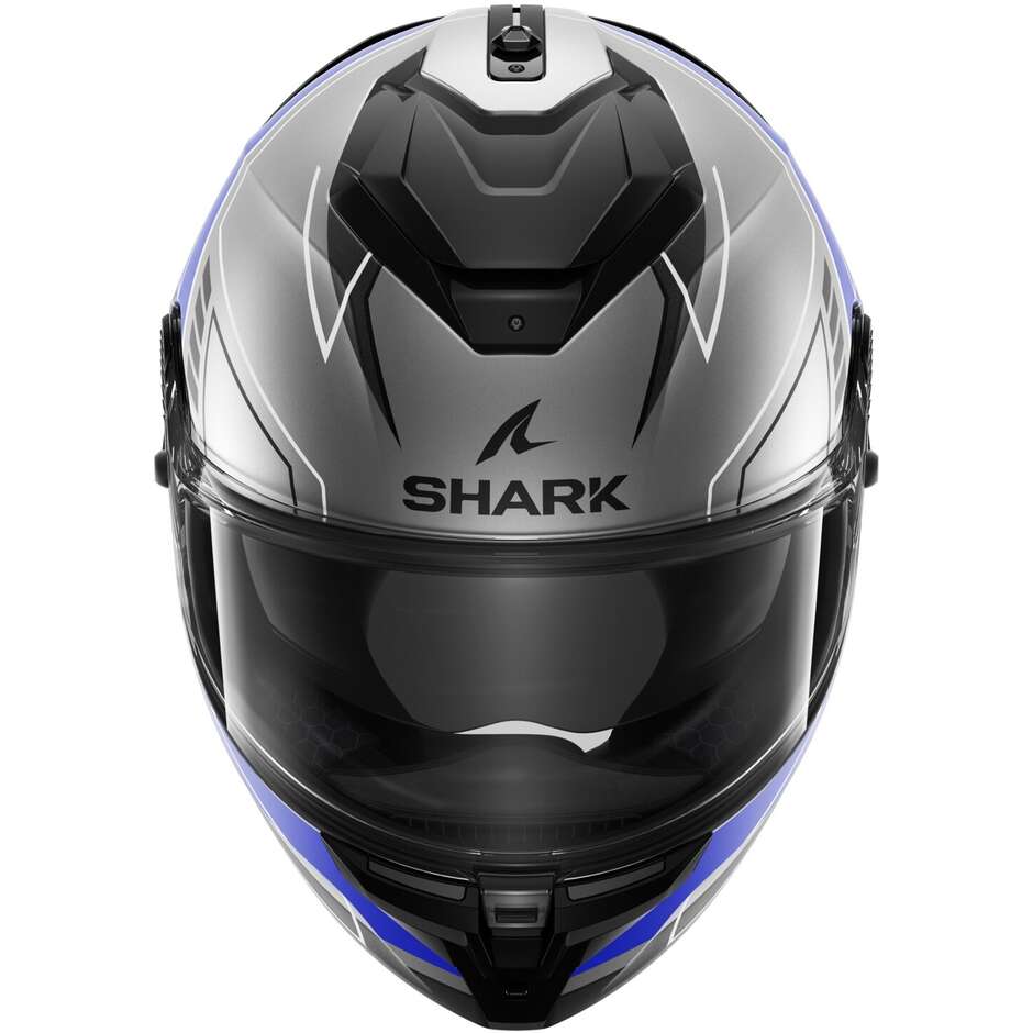 Casque Moto Intégral Shark SPARTAN GT PRO TORIAN Mat Anthracite Bleu Noir