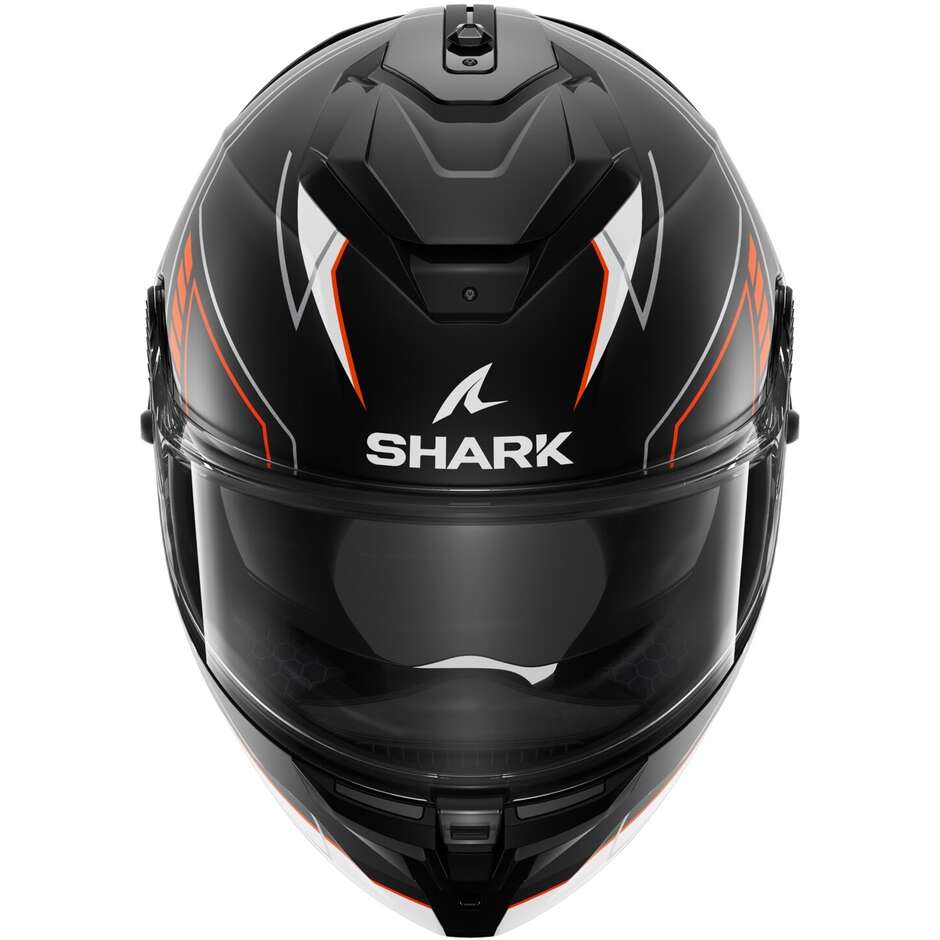 Casque Moto Intégral Shark SPARTAN GT PRO TORIAN Noir Mat Orange Argent