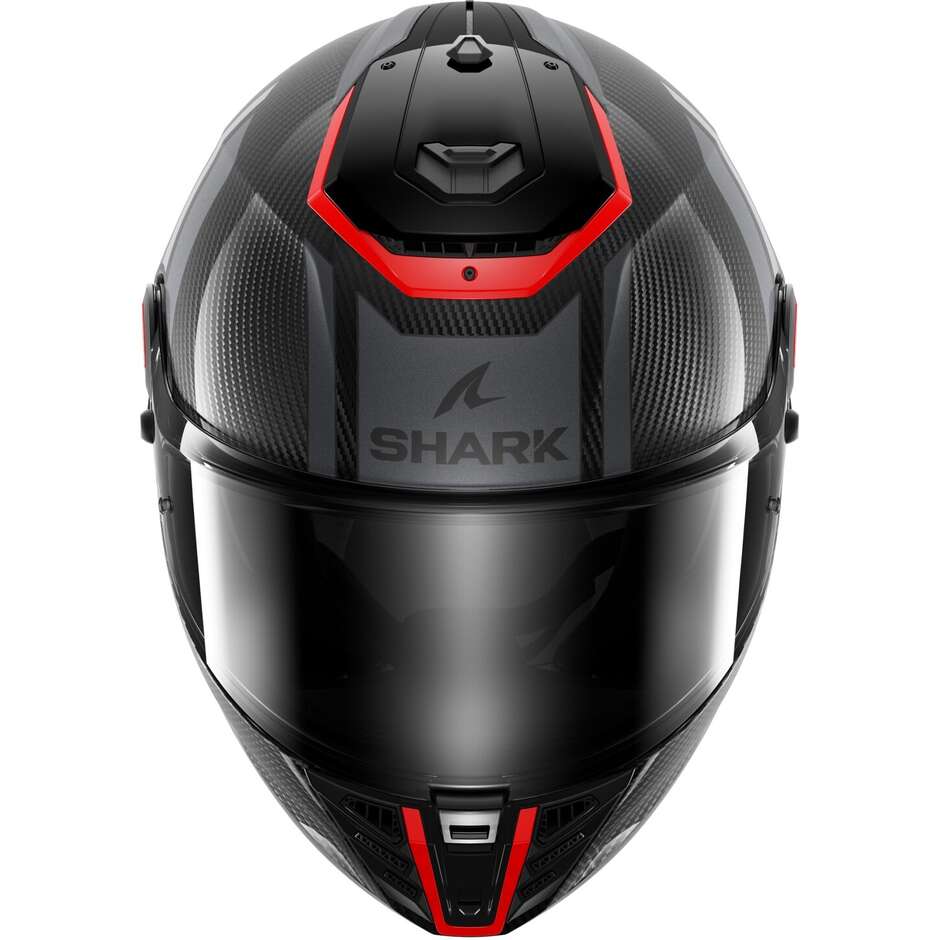 Casque moto intégral Shark SPARTAN RS CARBON SHAWN Carbon Orange Argent