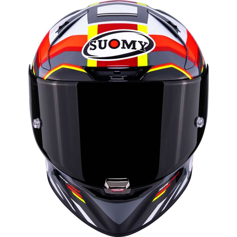 Casque moto intégral Suomy SR-GP EVO INFRARED, blanc, noir, rouge
