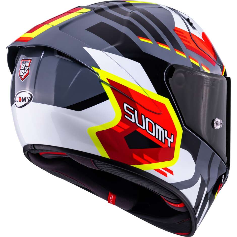 Casque moto intégral Suomy SR-GP EVO INFRARED, blanc, noir, rouge