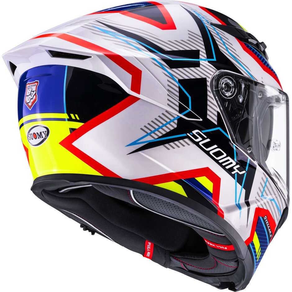 Casque moto intégral Suomy STELLAR 2 BLACKSTAR Blanc Bleu