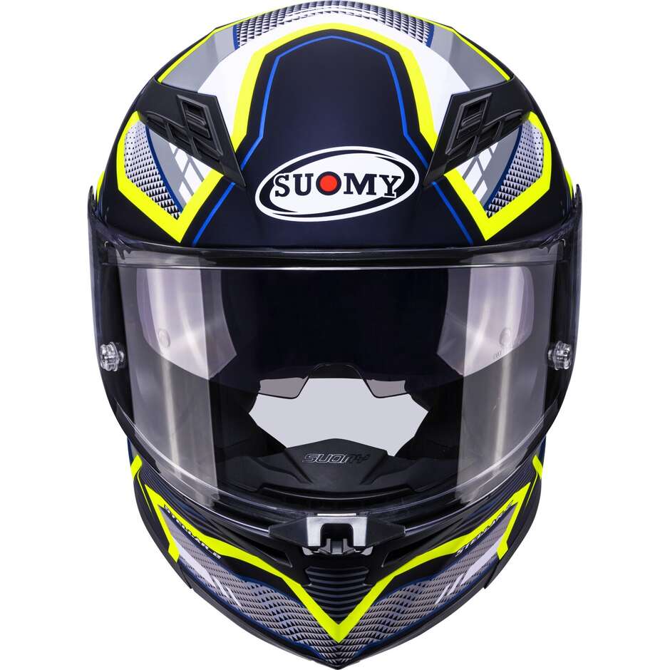 Casque moto intégral Suomy STELLAR 2 BLACKSTAR noir mat jaune