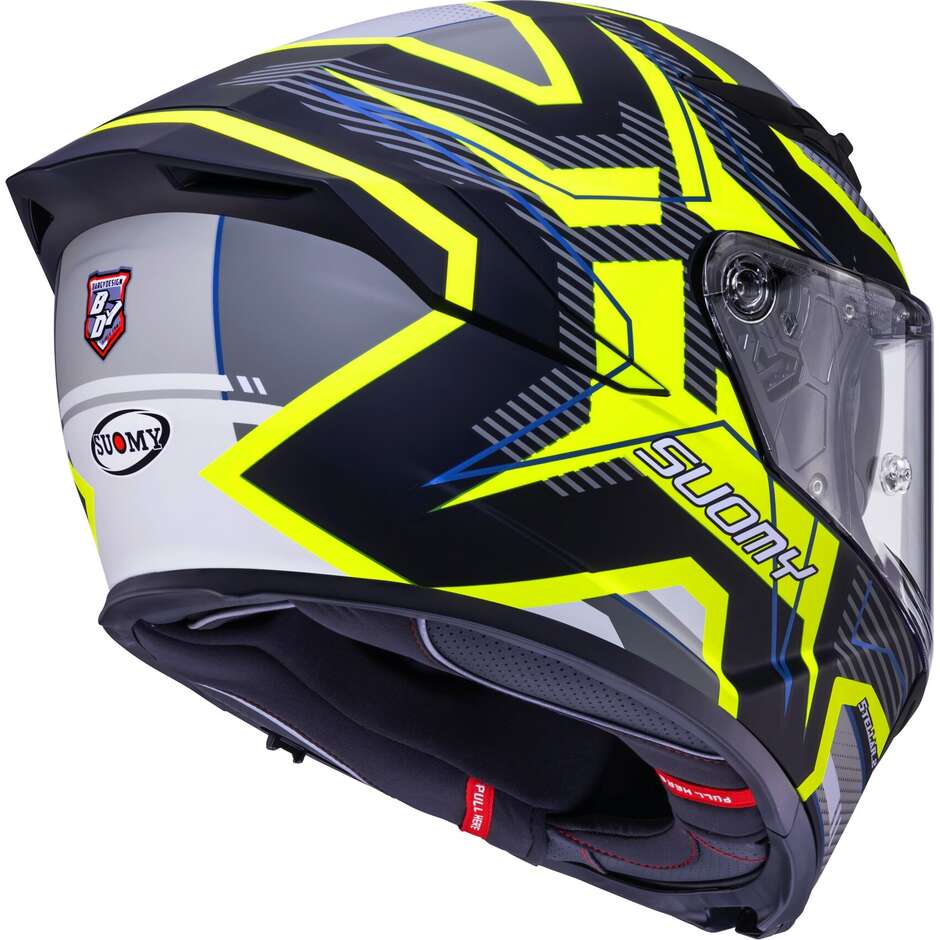 Casque moto intégral Suomy STELLAR 2 BLACKSTAR noir mat jaune