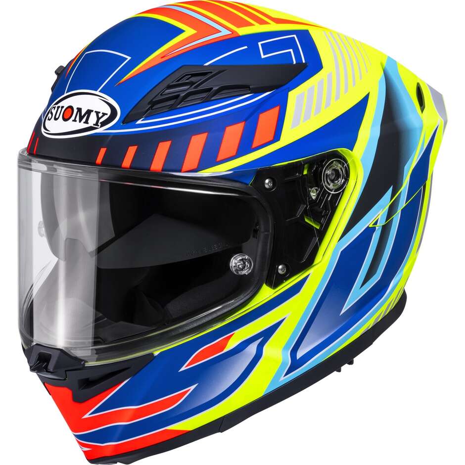 Casque moto intégral Suomy STELLAR 2 DEEPSPACE Jaune mat Bleu