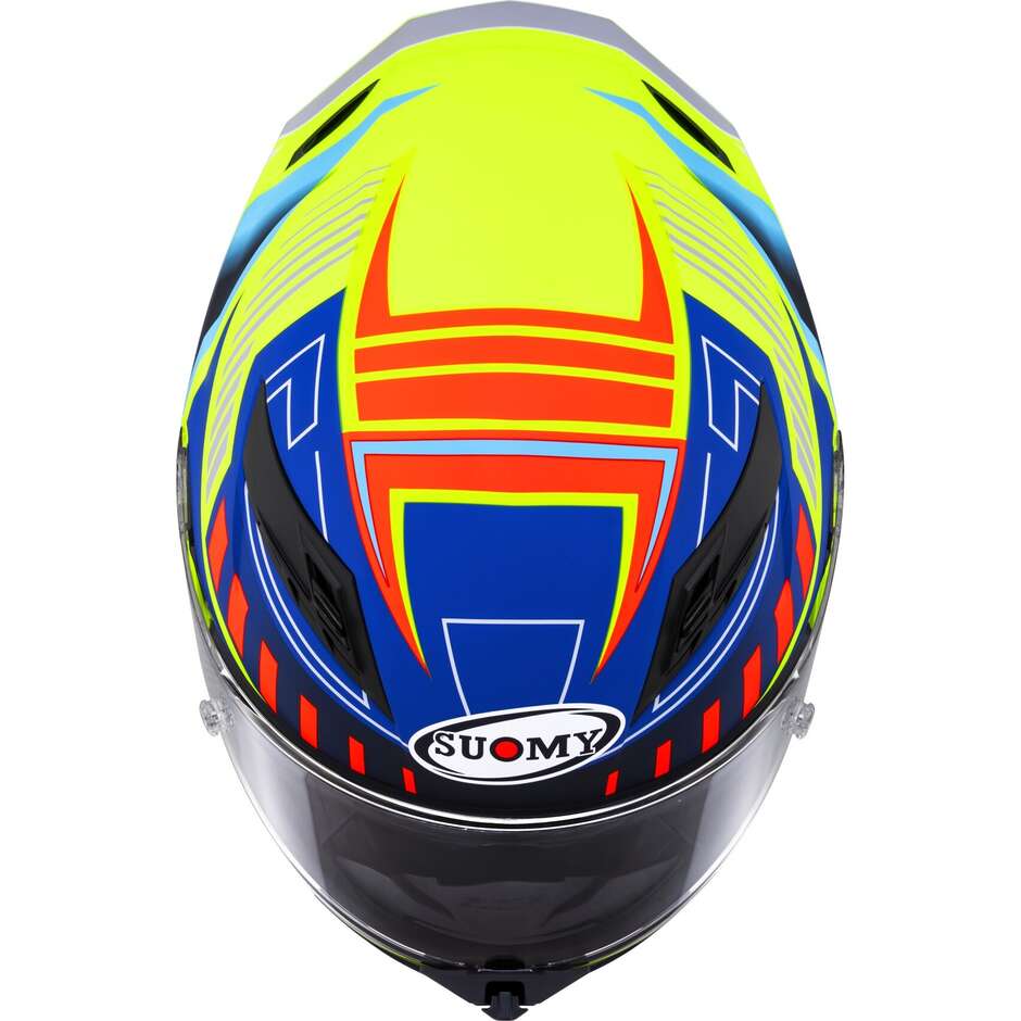 Casque moto intégral Suomy STELLAR 2 DEEPSPACE Jaune mat Bleu