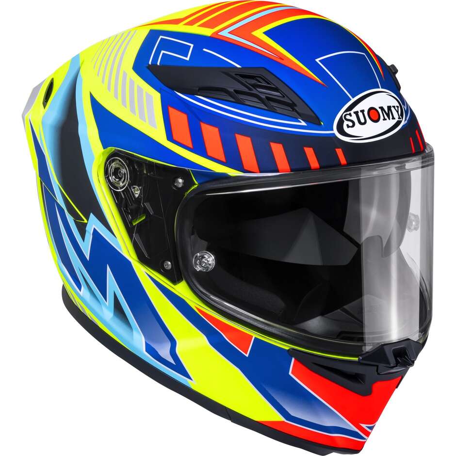 Casque moto intégral Suomy STELLAR 2 DEEPSPACE Jaune mat Bleu
