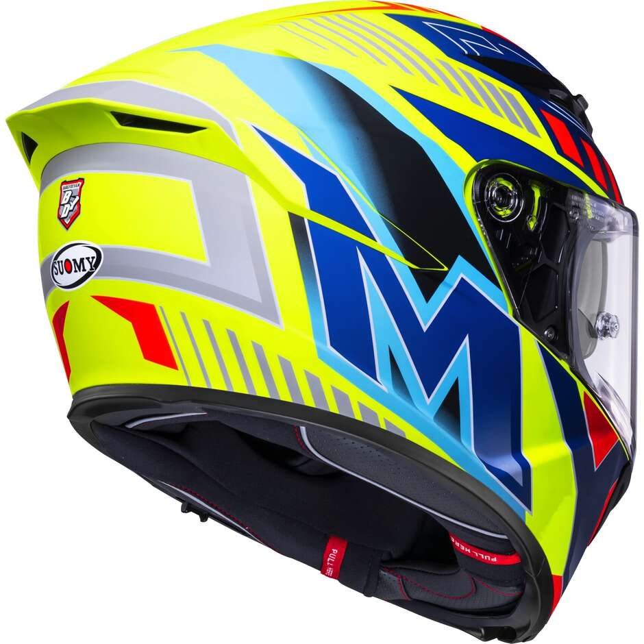 Casque moto intégral Suomy STELLAR 2 DEEPSPACE Jaune mat Bleu