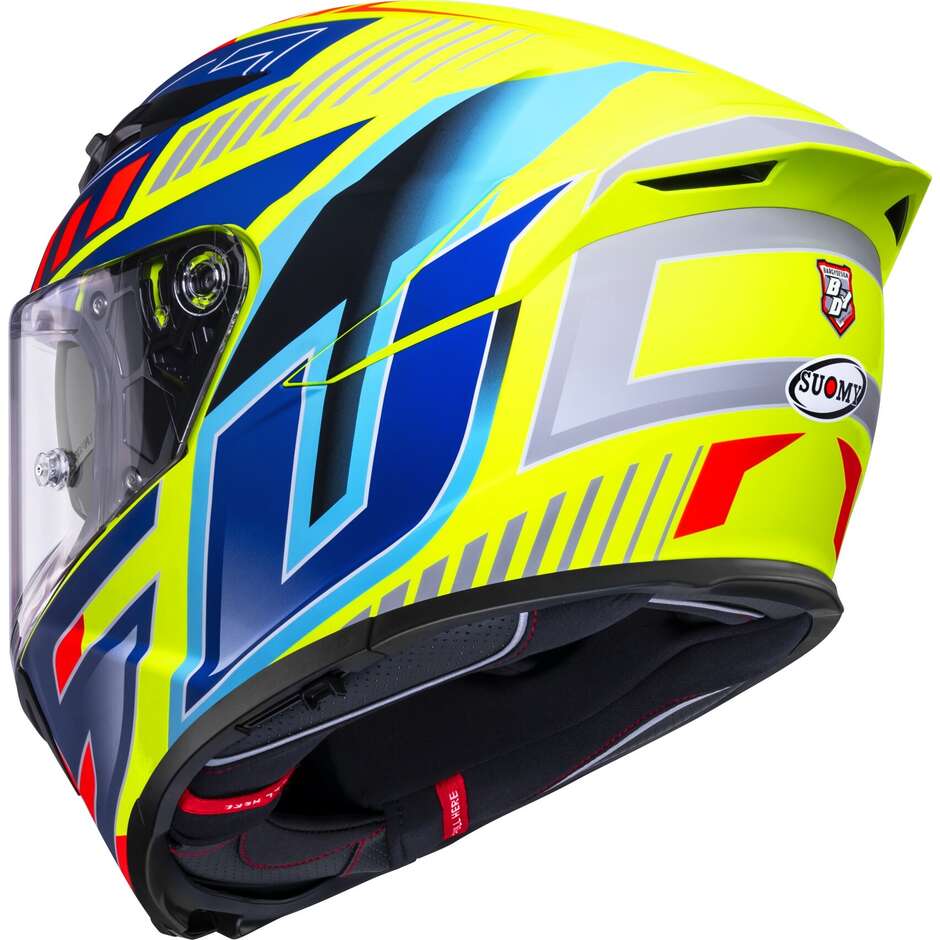 Casque moto intégral Suomy STELLAR 2 DEEPSPACE Jaune mat Bleu