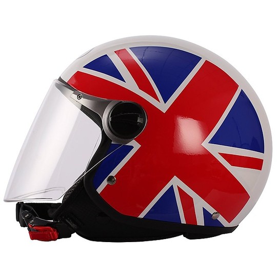 Casque moto Jer avec visière longue BHR 710 coloration drapeau anglais