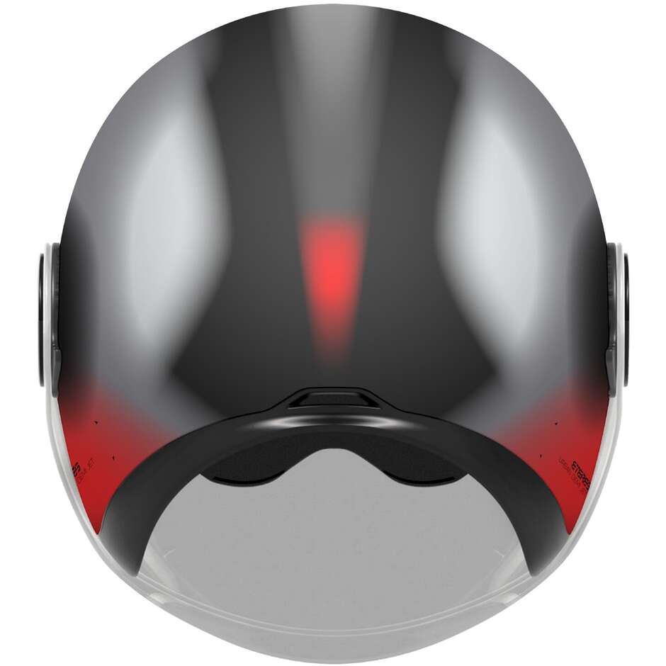 Casque moto Jet AGV ETERES LEVANTO noir argent rouge