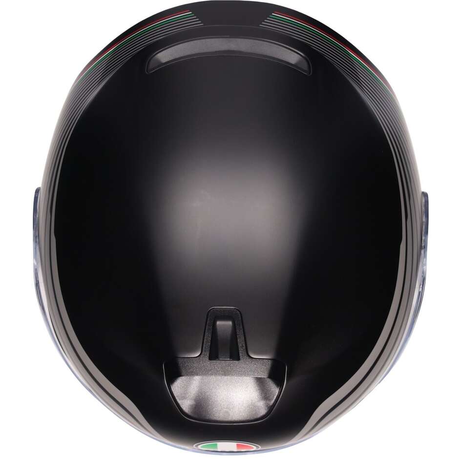 Casque Moto Jet AGV IRIDES BOLOGNA Noir Mat Tricolore