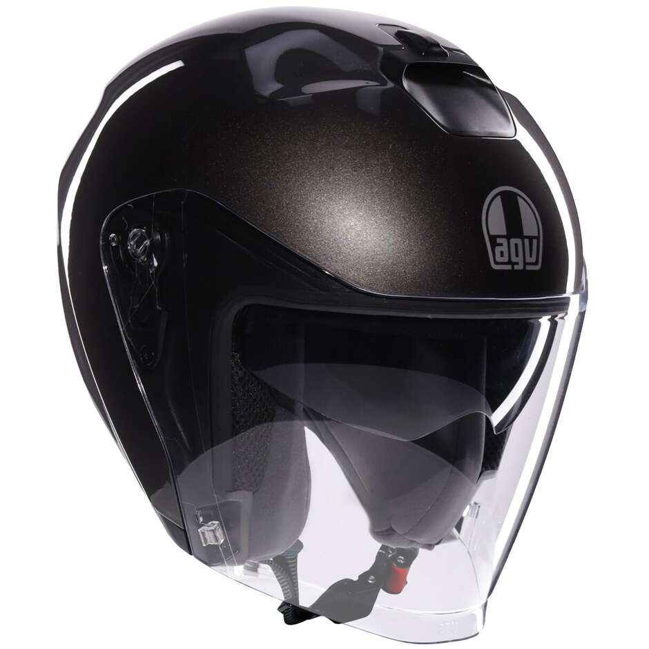 Casque moto Jet AGV IRIDES MONO Gris Asphalte