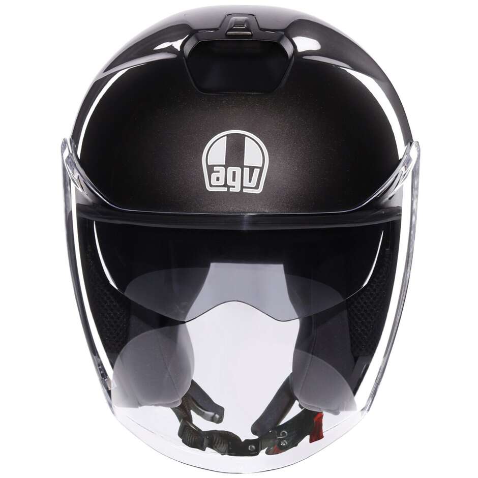 Casque moto Jet AGV IRIDES MONO Gris Asphalte