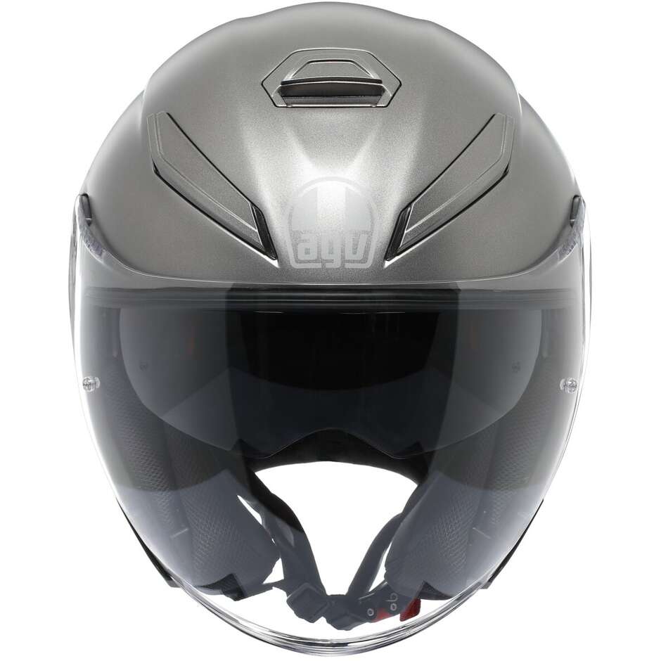 Casque moto Jet AGV K5 JET EVO MONO Gris Lune Mat