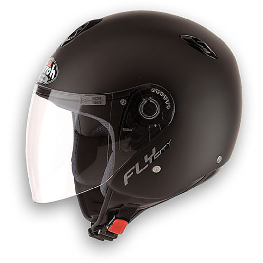 Casque moto Jet Airoh Fly City avec visière noir mat