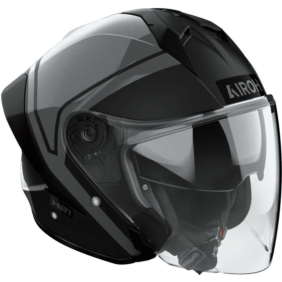 Casque moto jet Airoh H21 SQUARE mat brillant