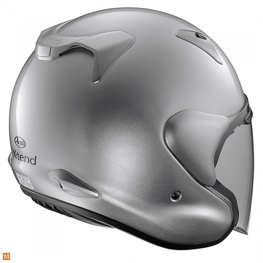 Casque moto jet avec visière longue ARAI X-Tend Mono Silver