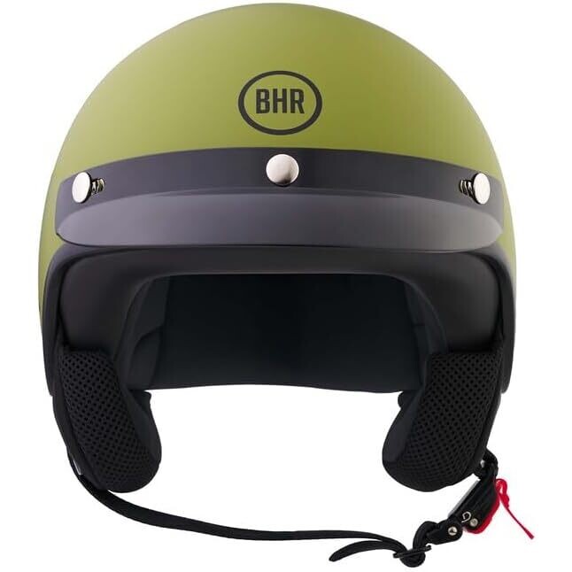 Casque moto jet BHR 839 3 BUTTON vert mat Vente en Ligne - Outletmoto.eu