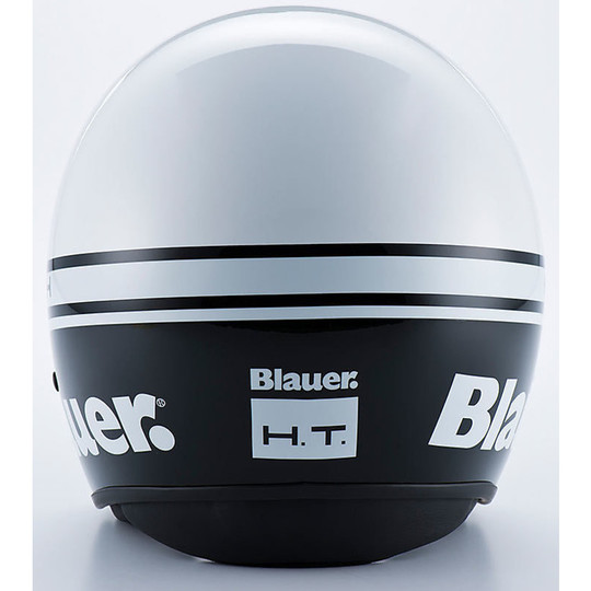 Casque moto Jet Blauer Pilot 1.1 HT en fibre multicolore blanc noir