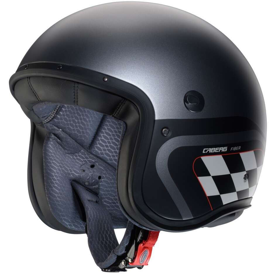 Casque moto jet Caberg FREERIDE X DAYTONA Gun Metal noir et blanc mat