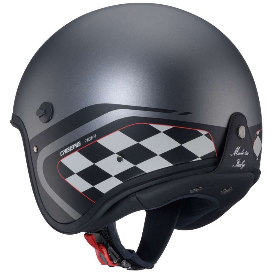 Casque moto jet Caberg FREERIDE X DAYTONA Gun Metal noir et blanc mat