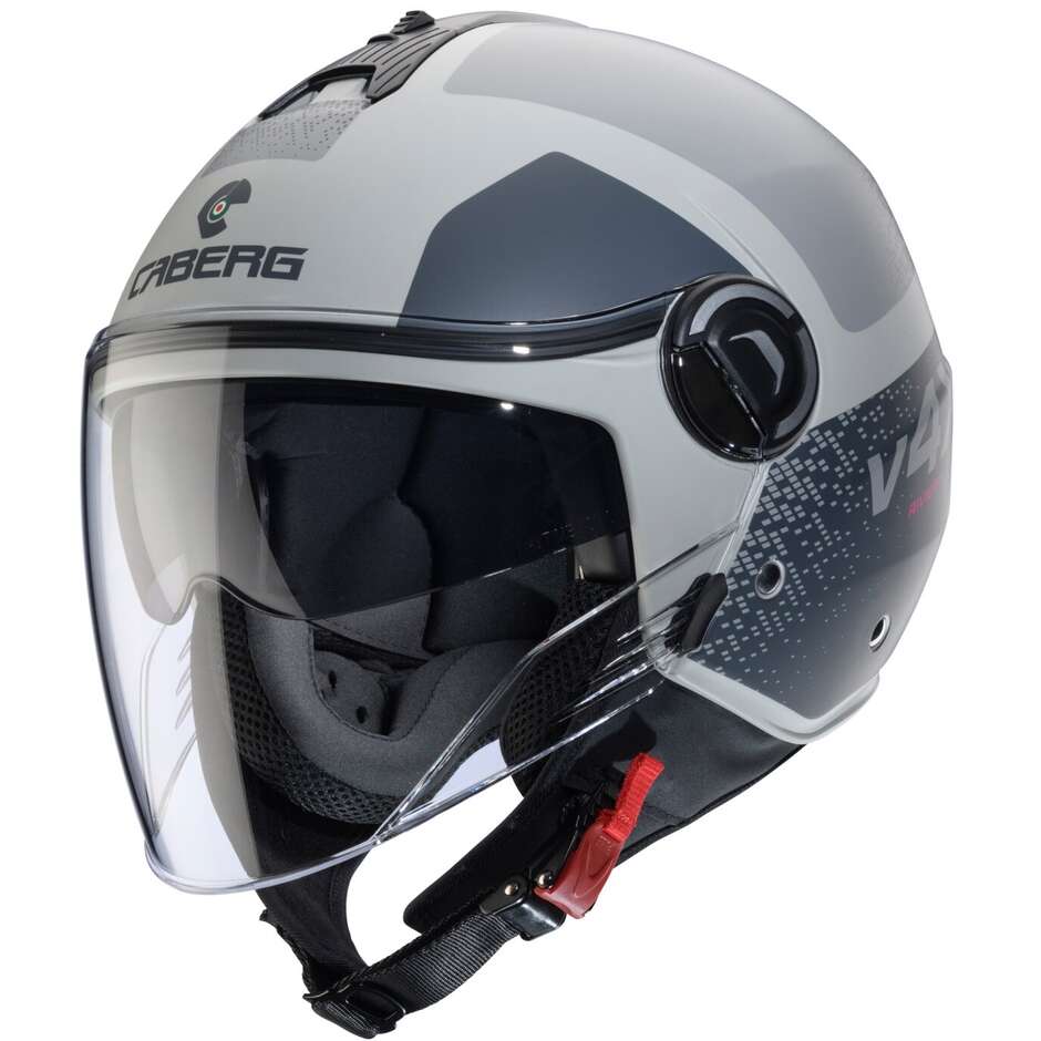 Casque Moto Jet Caberg RIVIERA V4X ALPHA Matt SAND Gris Anthracite