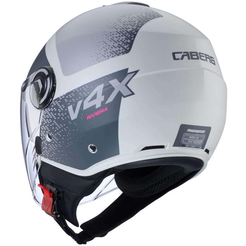 Casque Moto Jet Caberg RIVIERA V4X ALPHA Matt SAND Gris Anthracite