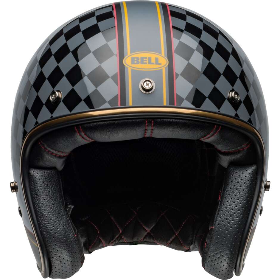 Casque Moto Jet Cafè Racer Bell CUSTOM 500 ROLAND SAND WREAKERS Noir Or Mat Brillant