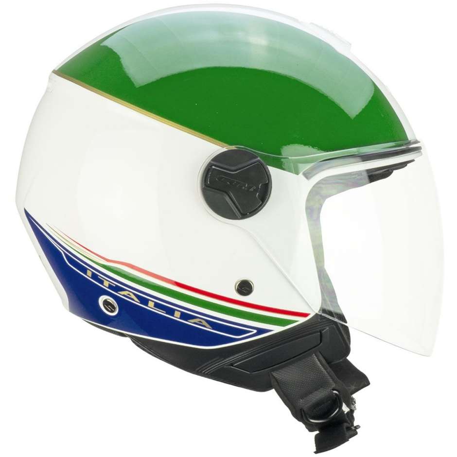 Casque Jet CGM Pix Adulte - Unisexe, Rouge Et Blanc, Taille XS (54cm)