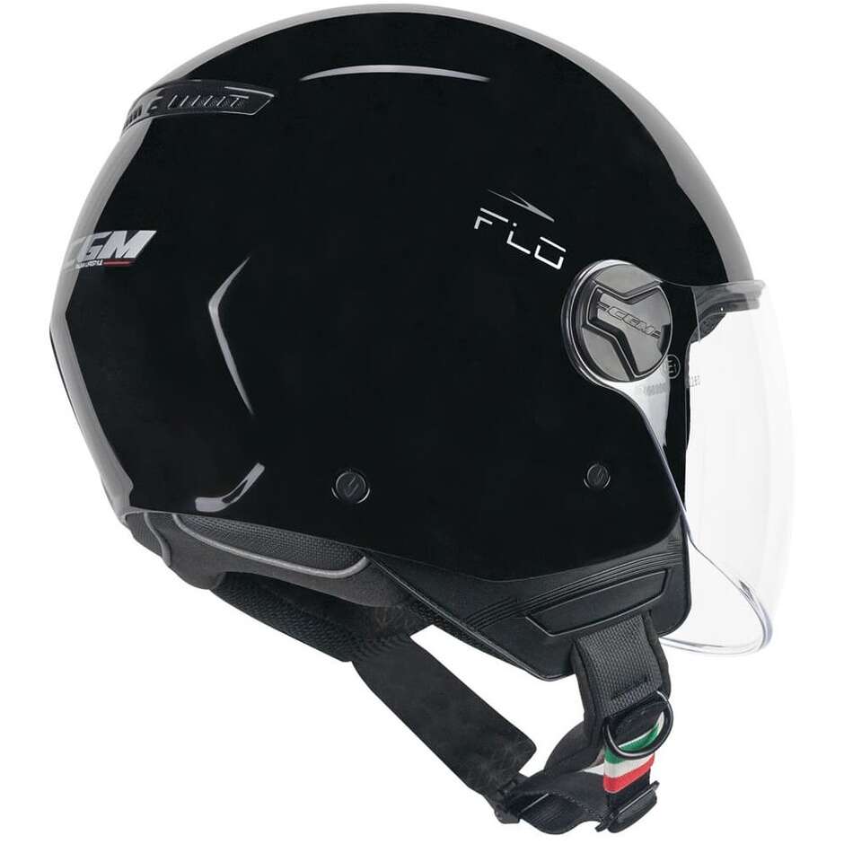 Casque Moto Jet CGM 167A FLO MONO Noir long