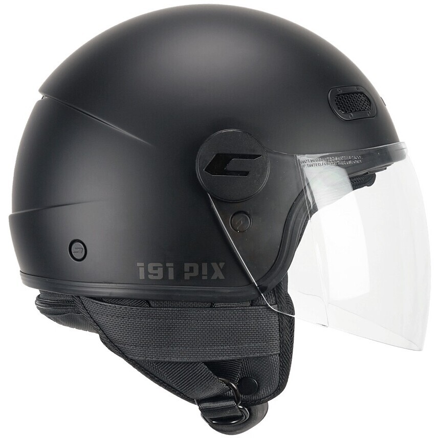 Casque moto Jet CGM 191A PIX MONO Long noir mat