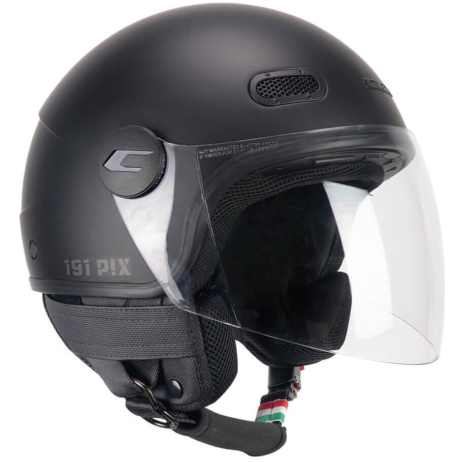 Casque moto Jet CGM 191A PIX MONO Long noir mat