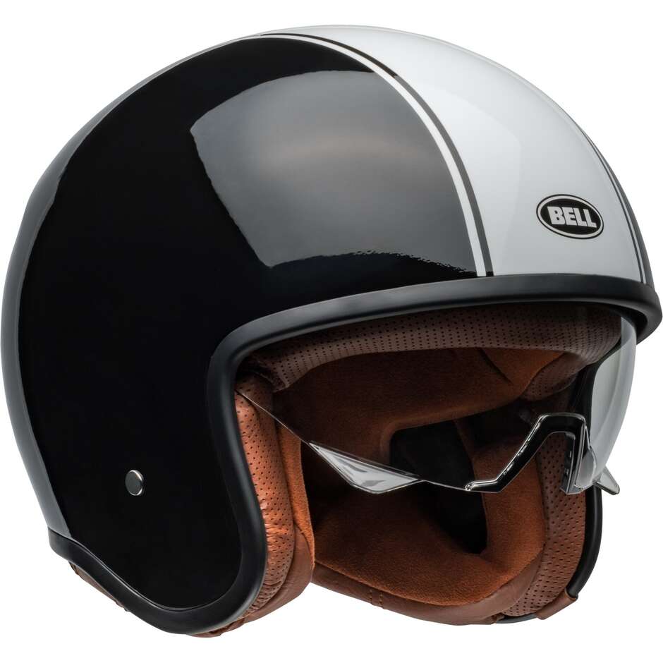 Casque Moto Jet Custom Bell TX501 RALLY Noir Blanc