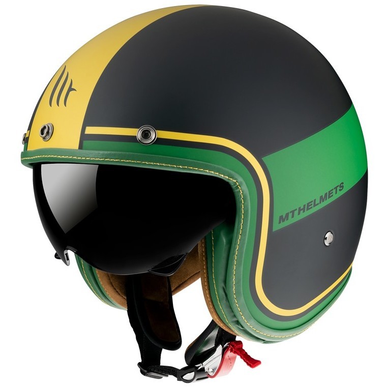 Casque Moto Jet Custom MT Helmets Le Mans 2 SV TANT C9 Matt Gold